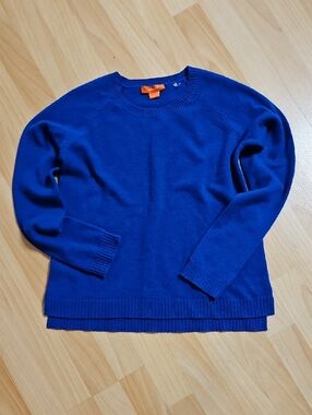 100% Cashmere Cobalt Blue Crewneck Sweater